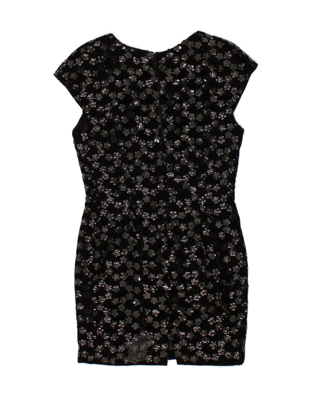 VINTAGE Womens Abstract Pattern Sheath Dress UK 10 Small Black Vintage Vintage and Second-Hand Vintage from Messina Hembry 