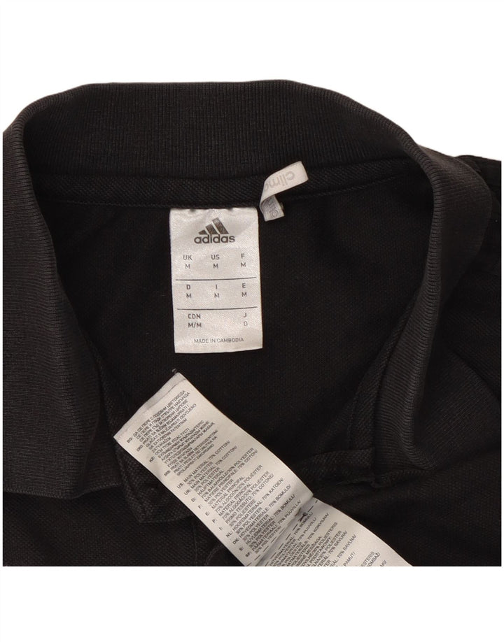 Polo grafica da uomo Adidas in cotone nero medio