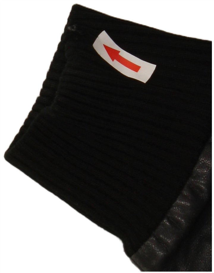 Sasch Womens Crop Læderjakke UK 14 Medium Black