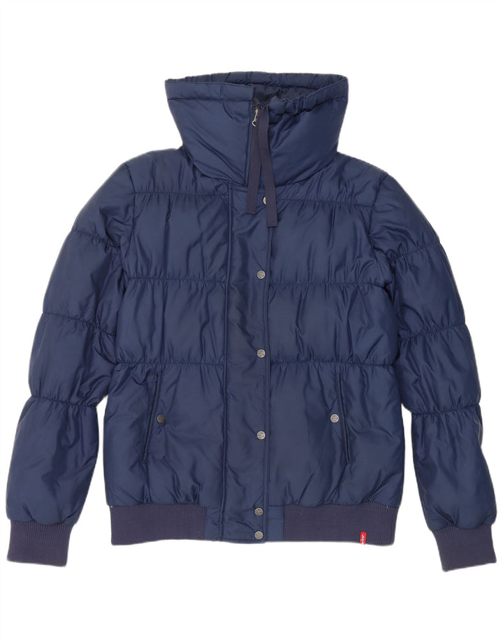 Levi's Womens Padded Jacket UK 16 Large Navy Blue Polyester