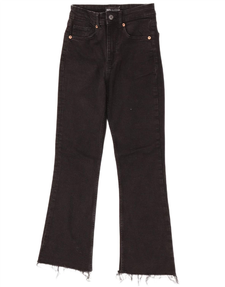 Zara Dame Bootcut Jeans EU 34 2XS W24 L25 Sort