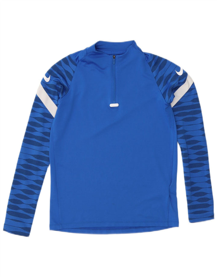 Nike Boys Dri Fit Jersey Chándal Top 12-13 años Grande Azul Geométrico
