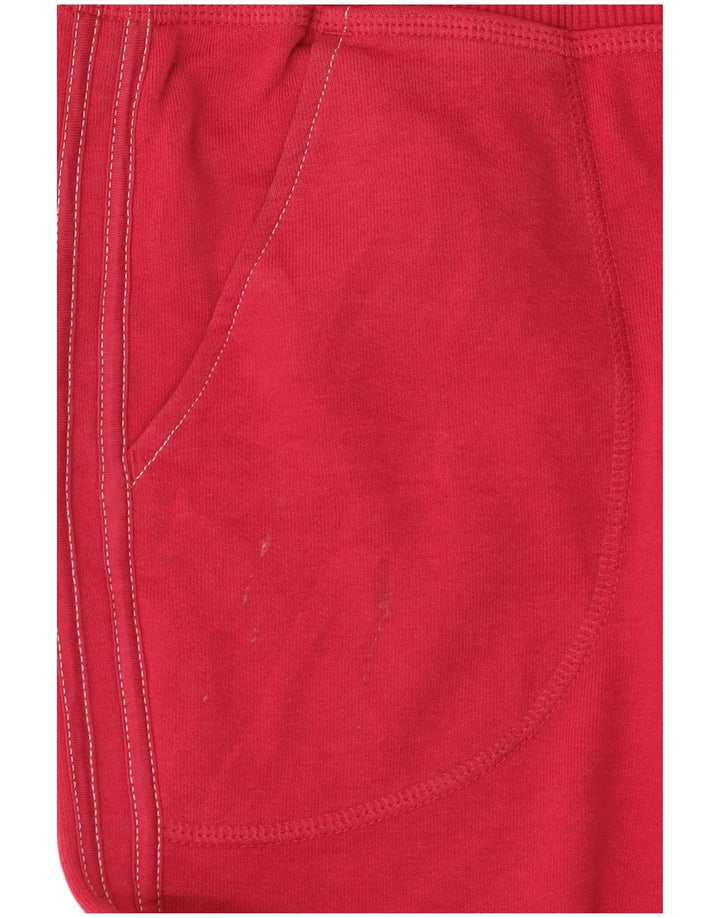 Adidas Womens Tracksuit Trousers Joggers IT 44 Medium Red Cotton