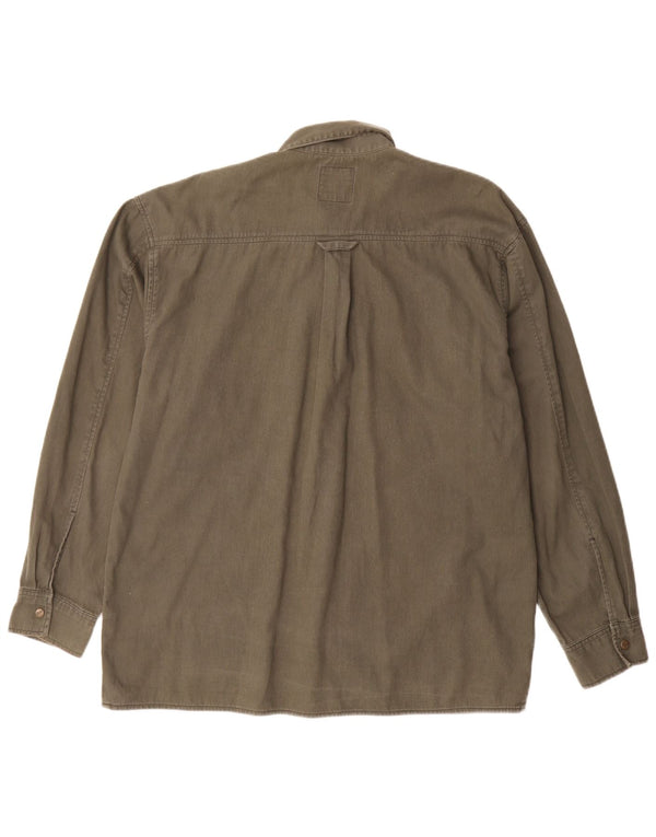 Wrangler Mens Shirt Medium Grey Cotton