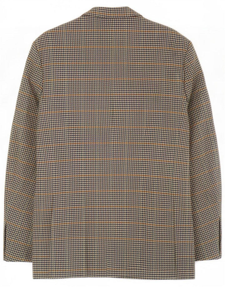 Burberrys Veste blazer à 1 bouton pour homme IT 50 Large laine pied-de-poule bleue