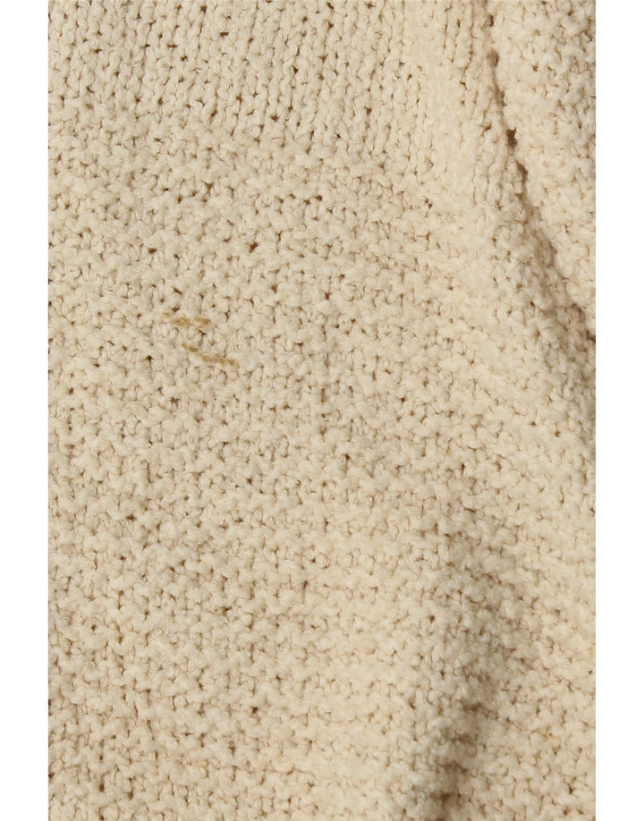 Topshop Womens Oversized Turtle Neck Jumper Sweater UK 8 Small Off White