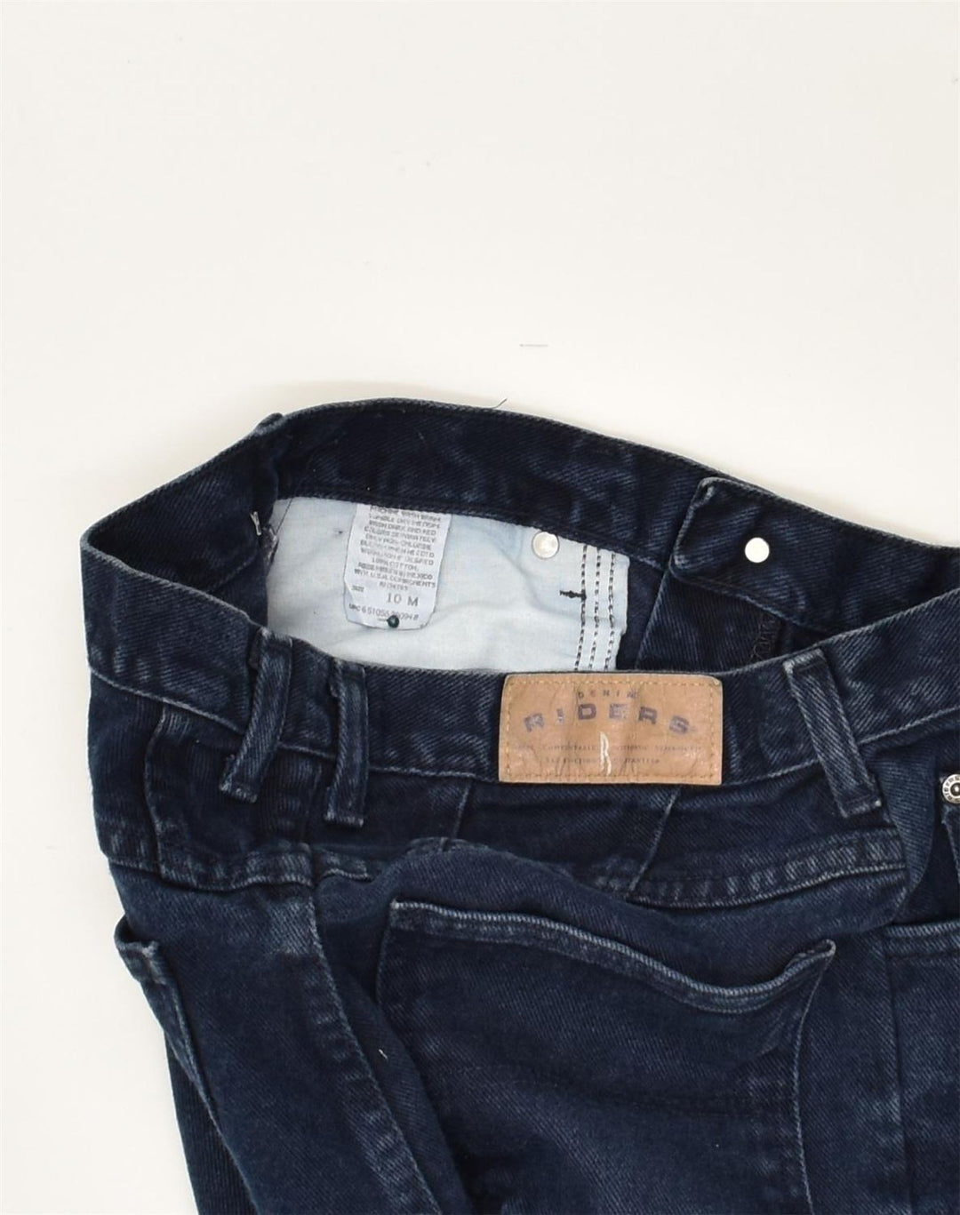 VINTAGE Womens Slim Jeans UK 10 Small W28 L31 Navy Blue Cotton | Vintage Vintage | Thrift | Second-Hand Vintage | Used Clothing | Messina Hembry 