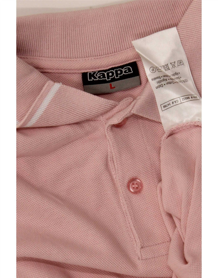 Kappa herre poloskjorte stor pink bomuld