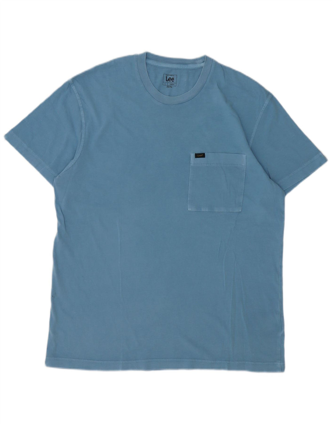 Lee Mens Relaxed Fit T-Shirt Top Large Blue Cotton