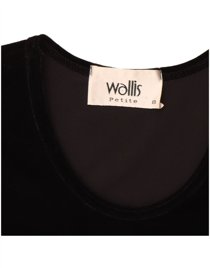 Canotta in velluto petite da donna Wallis UK 8 piccola in poliestere nero