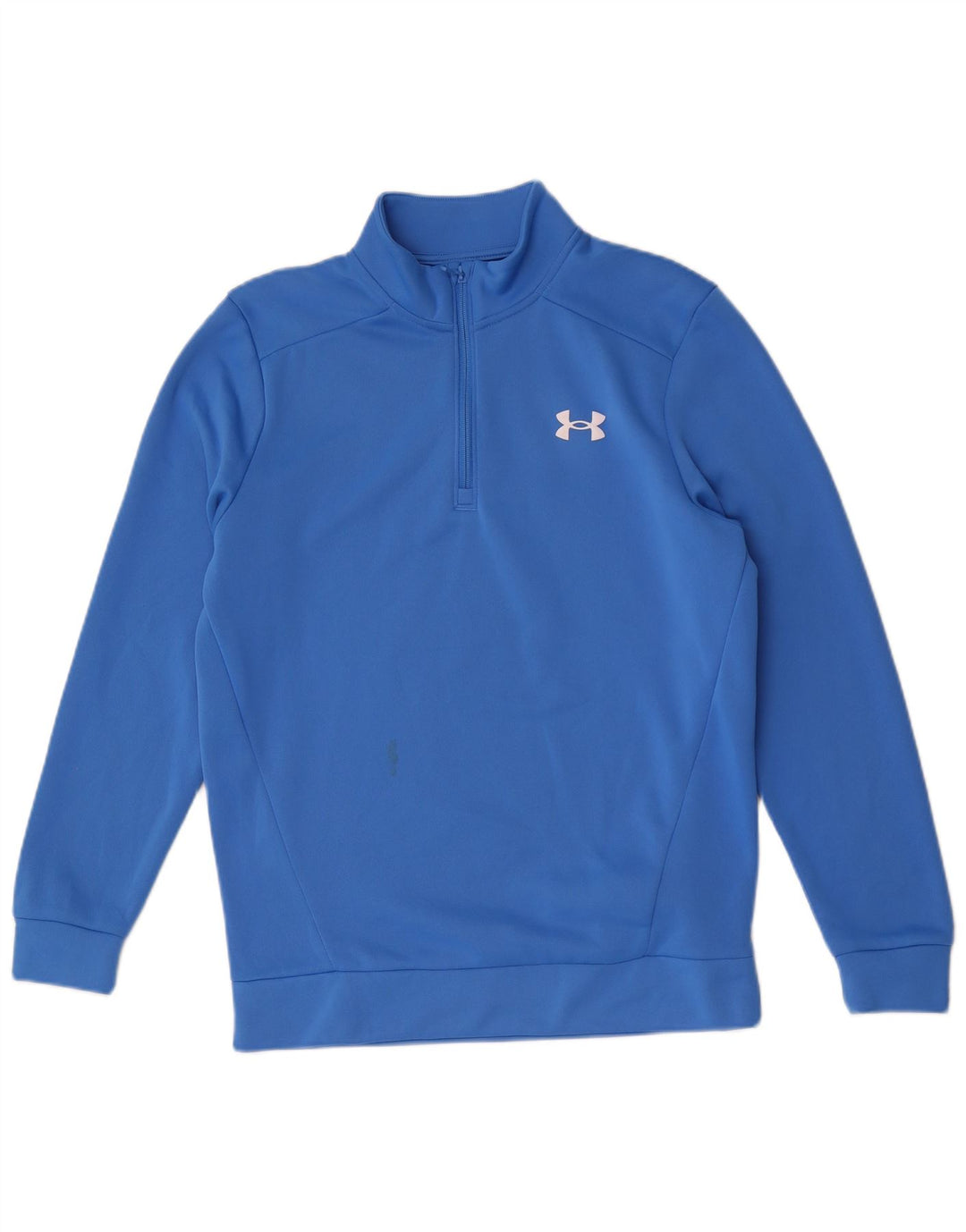 Under Armour Mens Zip Neck Sweatshirt Jumper Small Blue Polyester
