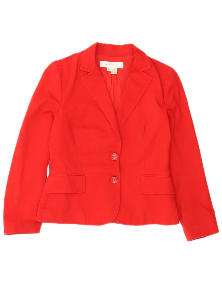 Giacca blazer a 2 bottoni da donna Zara EU 38 piccola in cotone rosso