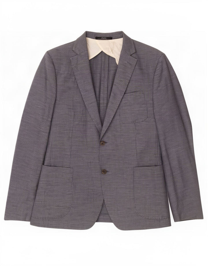 Joop Chaqueta Blazer Slim Fit con 2 Botones para Hombre IT 54 2XL Lana a Cuadros Azul