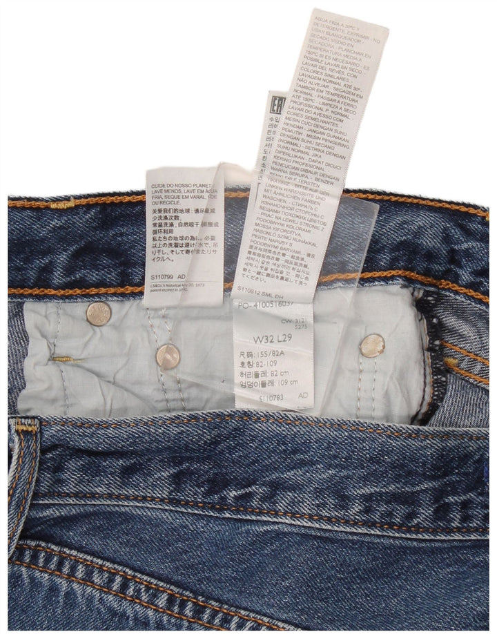 Levi's Womens Ribcage Straight Jeans W32 L29 Blue Cotton
