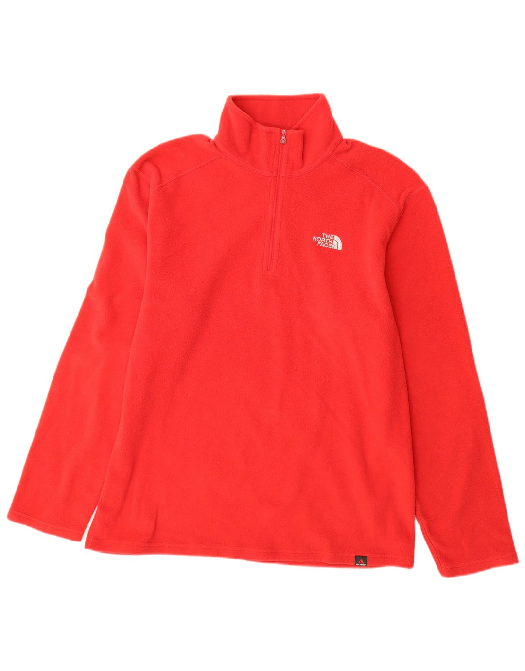 Мужской флисовый джемпер с воротником на молнии The North Face, полиэстер среднего красного цвета