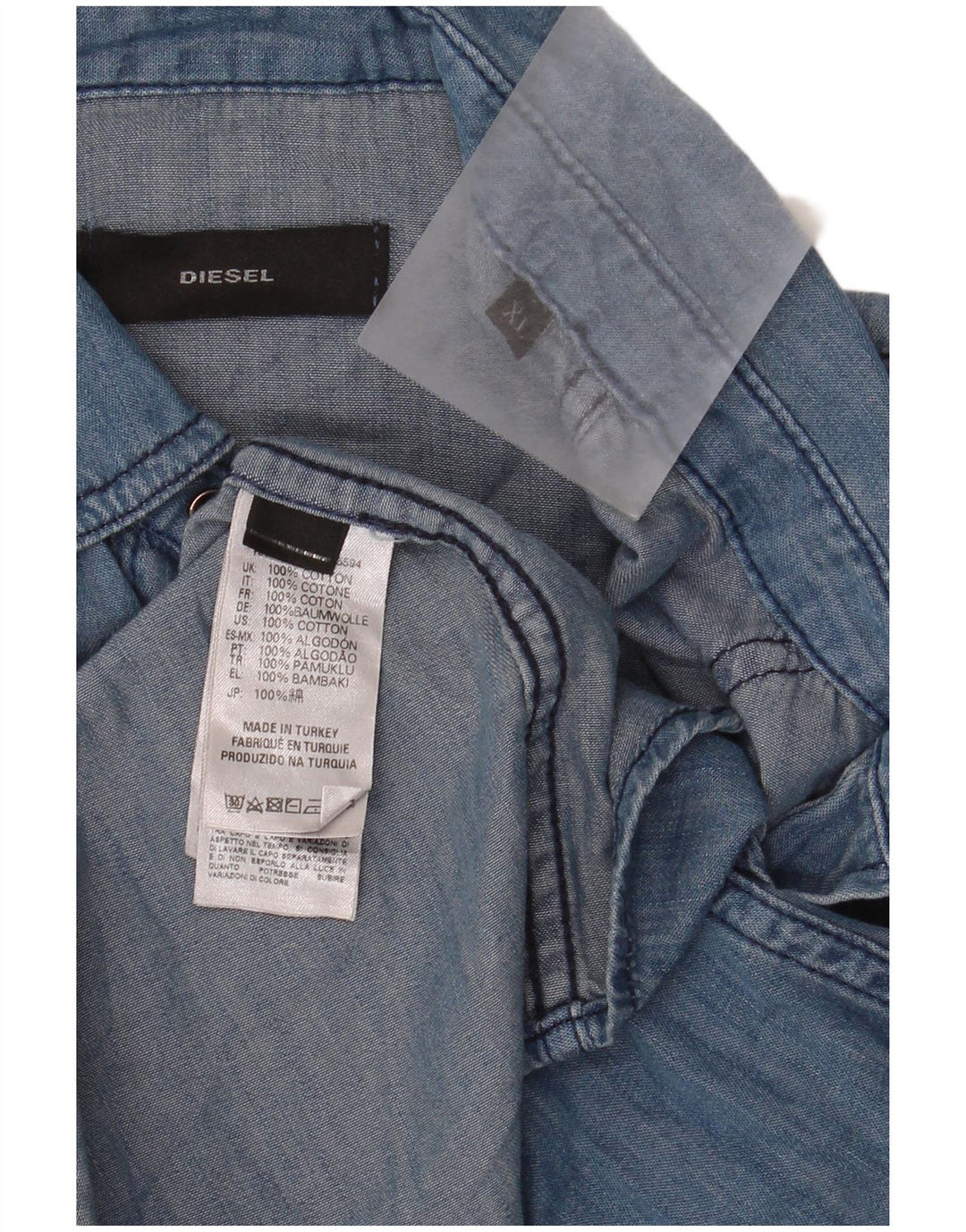 Diesel Chemise en Jean XL Bleu Coton Homme