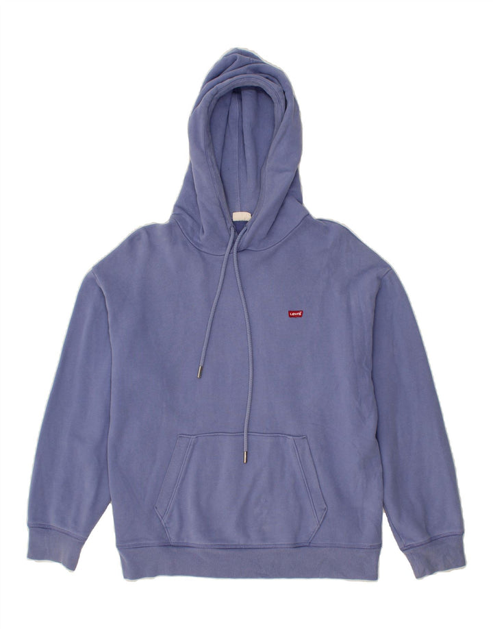 LEVI'S Womens Hoodie Jumper UK 10 Small Blue Cotton Vintage Levi's and Second-Hand Levi's from Messina Hembry 