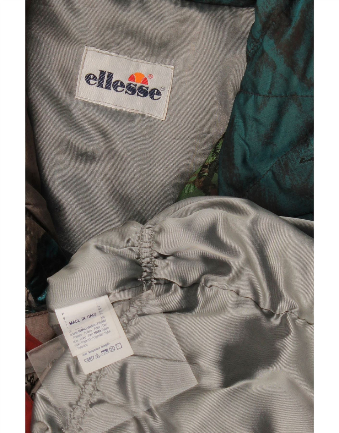 Ellesse Womens Abstract Pattern Wattierte Jacke UK 20 2XL Mehrfarbig