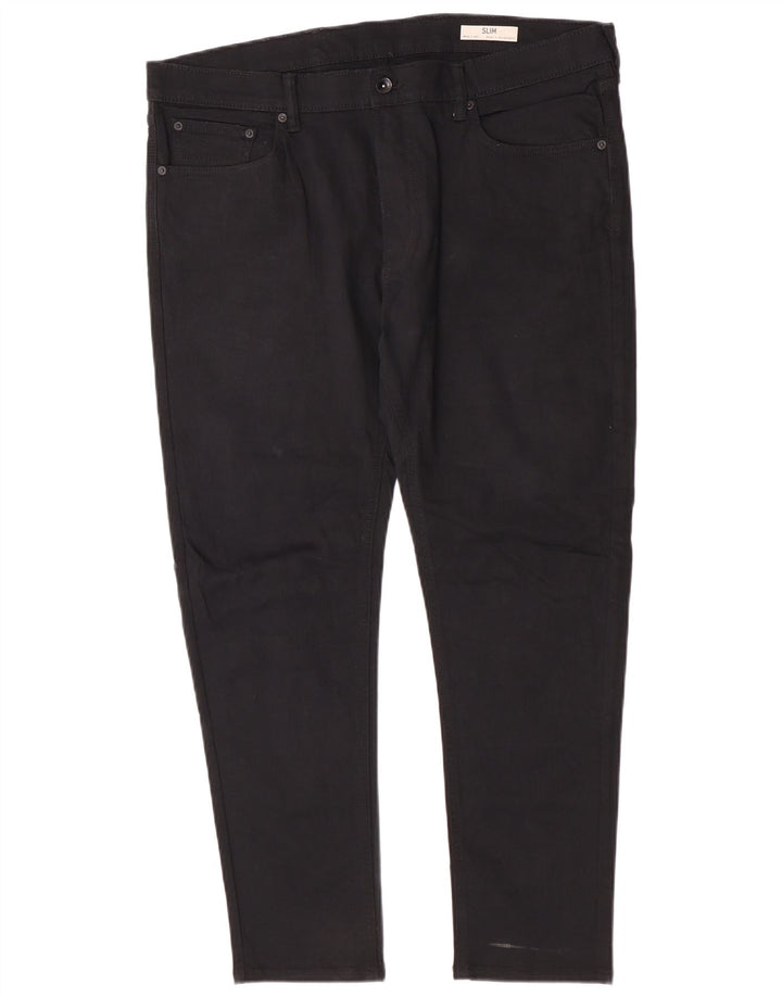 Marks & Spencer Herre Slim Jeans W40 L28 Sort Bomuld