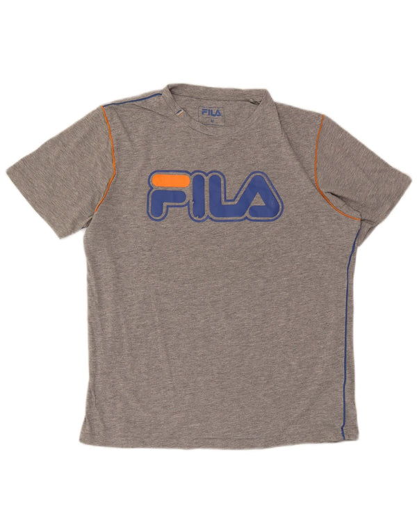 Fila T-Shirt Graphique Homme Gris Moyen Moucheté Coton