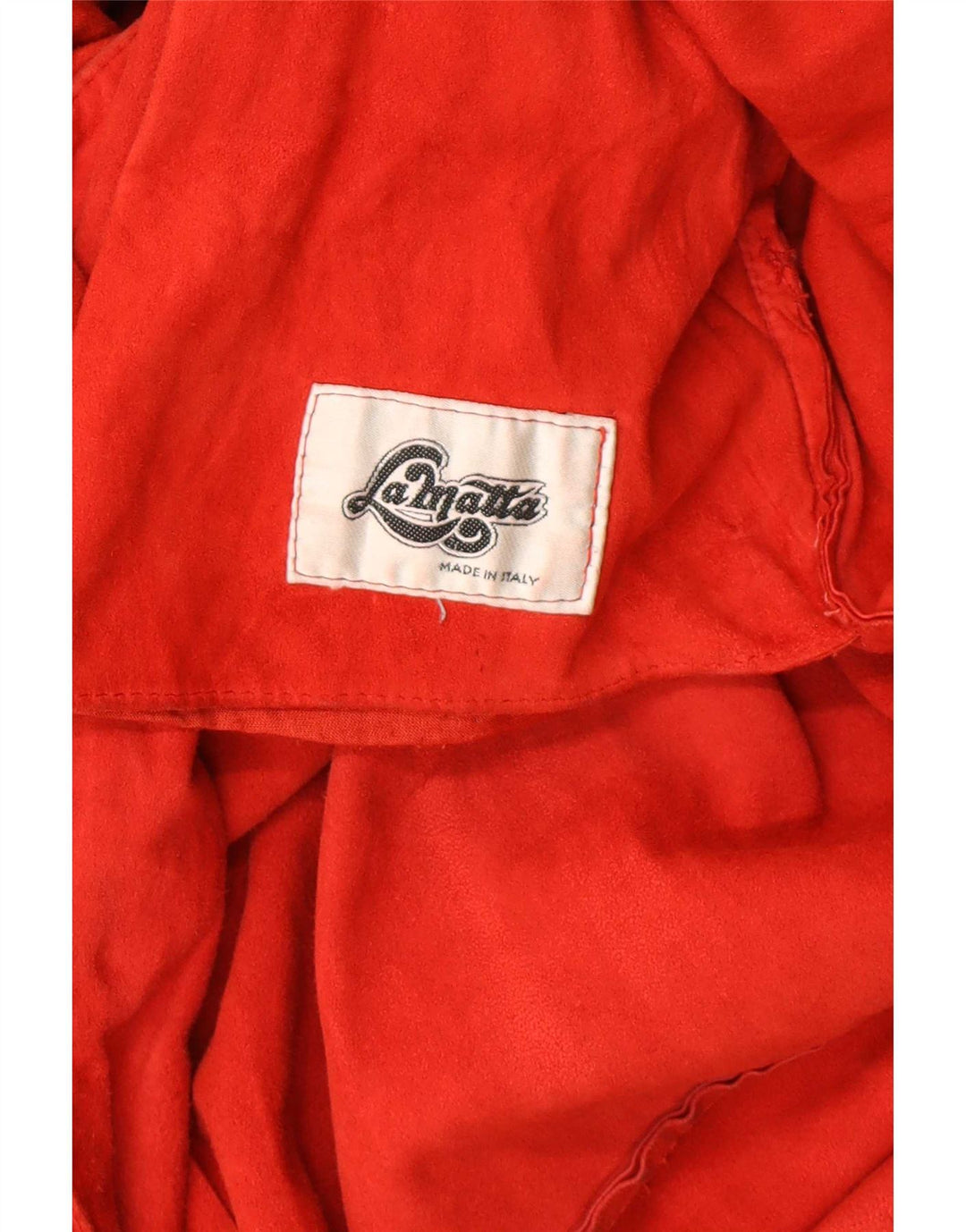 La Matta Rochie de piele intoarsa pentru femei IT 42 Medium Red