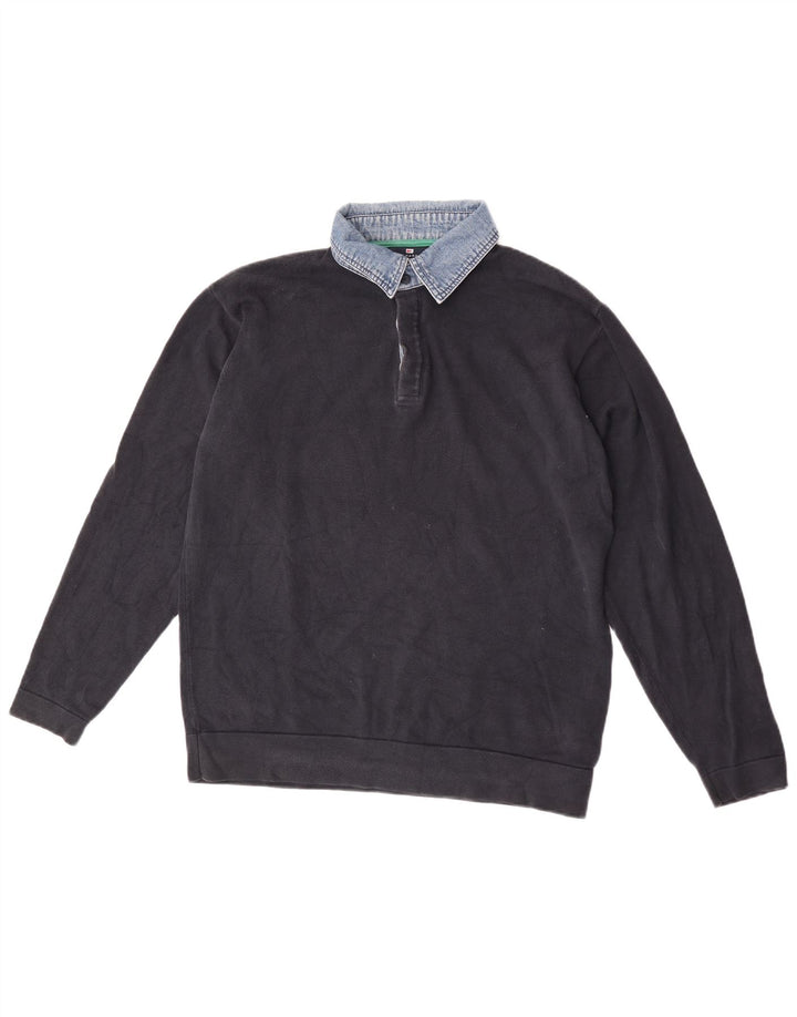 Marks & Spencer Mens Blue Harbour Polo Neck Jumper Sweater Medium Navy Blue