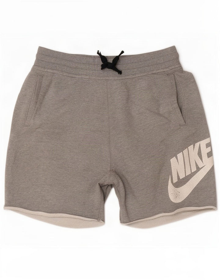 Shorts esportivos gráficos masculinos Nike médio cinza algodão