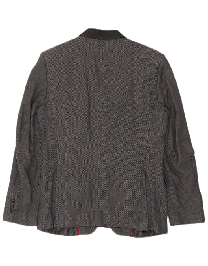 Giacca blazer a 2 bottoni da uomo Zara EU 48 cotone grigio medio