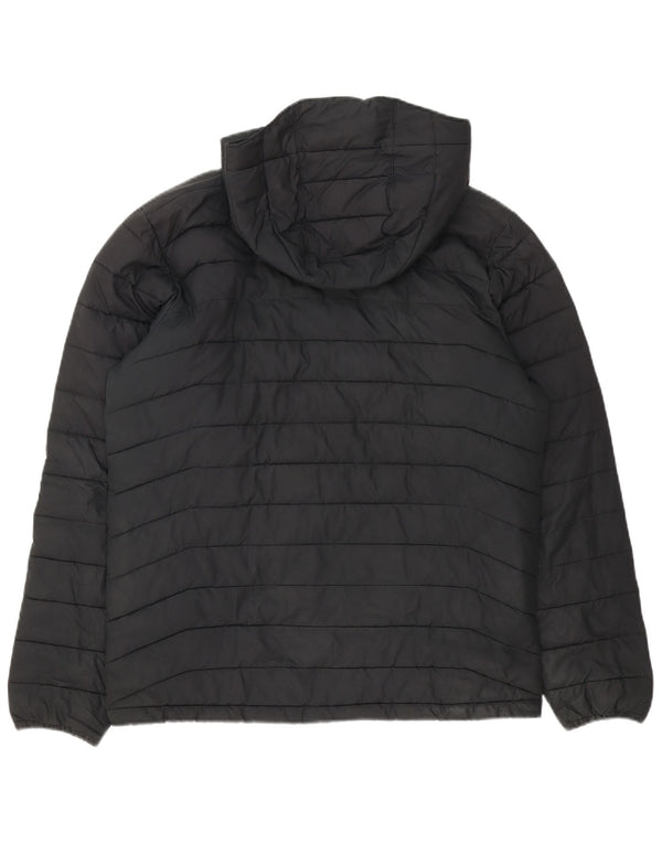 Columbia Mens Hooded Padded Jacket UK 38 Medium Black Polyester