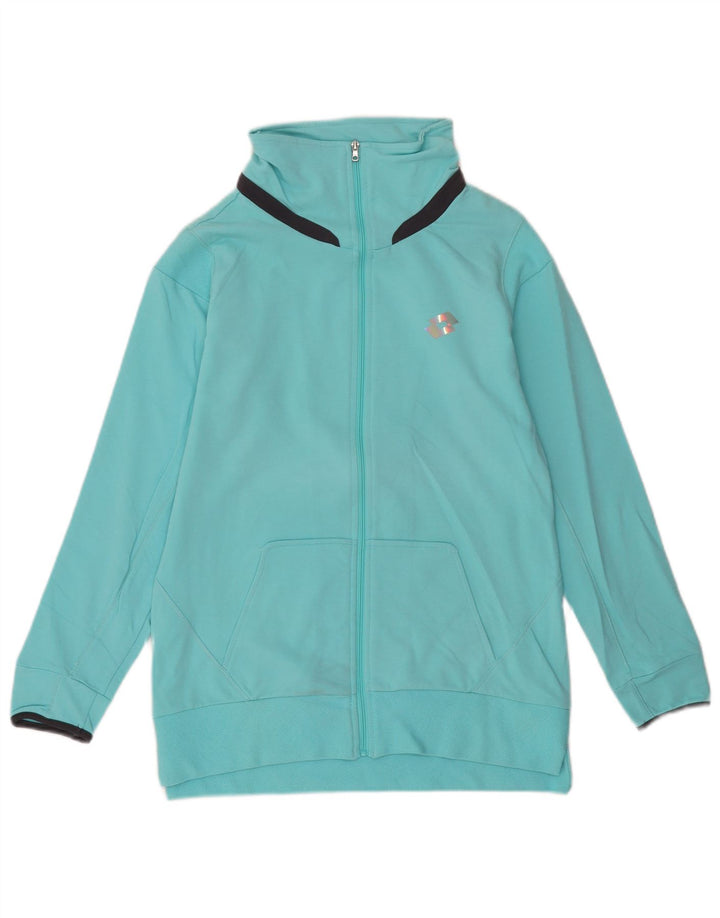 Lotto Womens Tracksuit Top Jacket UK 14 Medium Turquoise