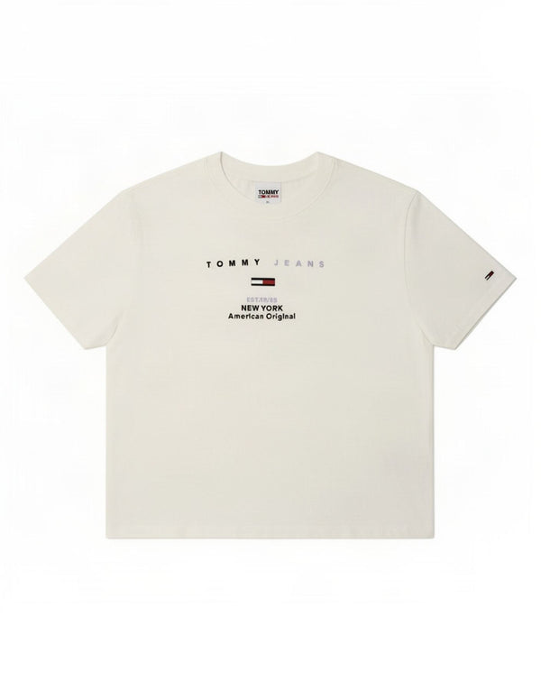 Tommy Hilfiger ženska majica kratkih rukava s velikim grafičkim kratkim rukavima UK 6 XS Bijela