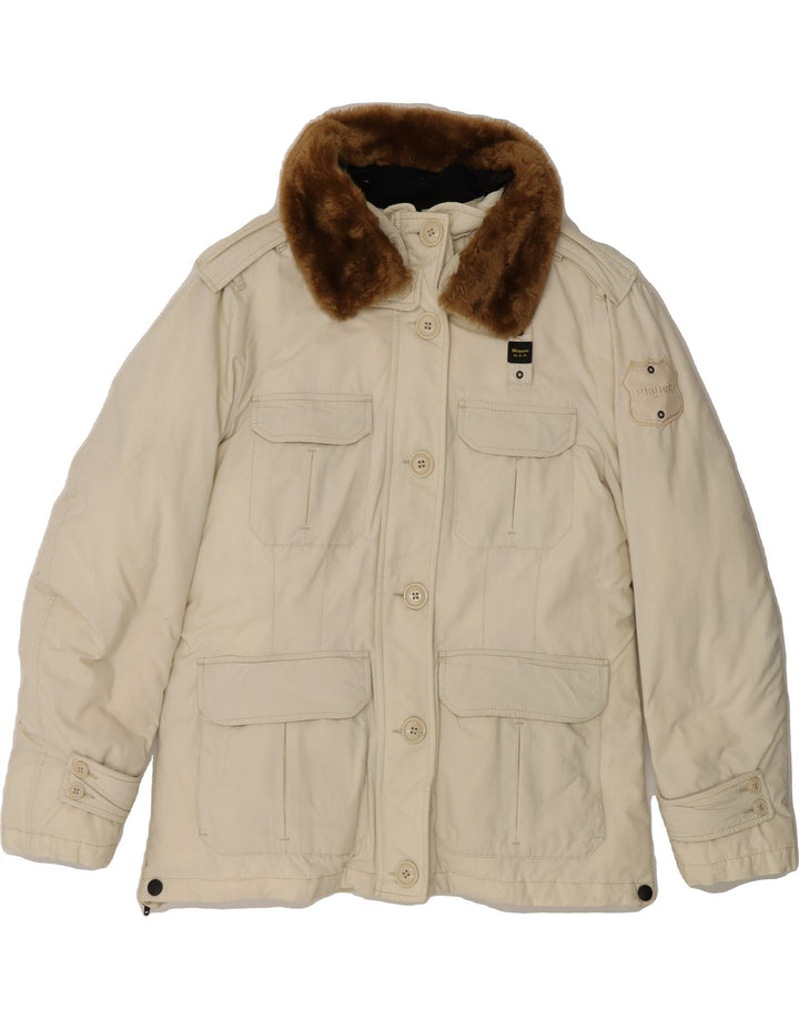 BLAUER Womens Padded Jacket UK 16 Large White Nylon Vintage Blauer and Second-Hand Blauer from Messina Hembry 