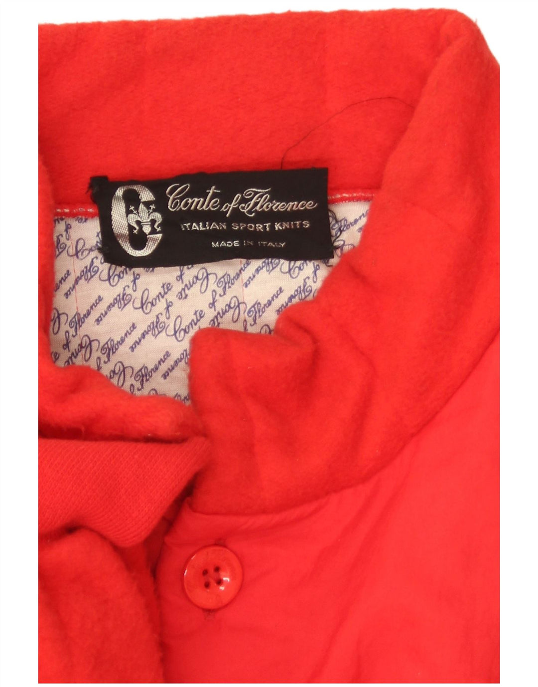 Conte of Florence Mens Cardigan Sweater Large Red