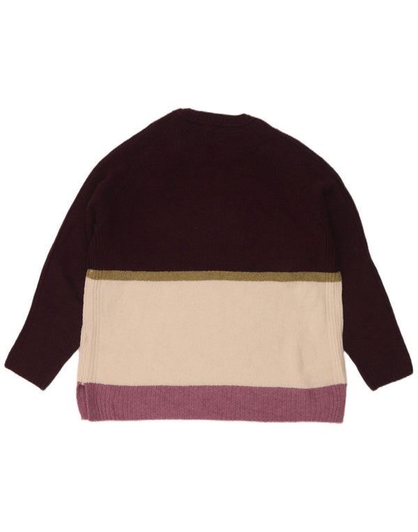 Marks & Spencer Womens Crew Neck Jumper Sweater UK 16 Large Purple