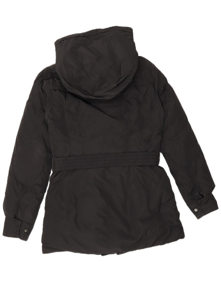 Timberland Womens Hooded Padded Coat UK 10 Small Black Polyester