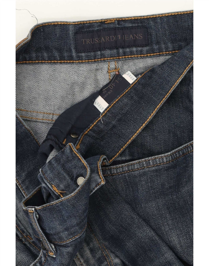 Trussardi Mens Tapered Jeans W38 L29 Blue Cotton