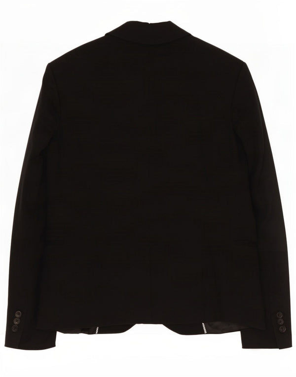 Zara Γυναικείο Μπουφάν 1 Κουμπί Blazer UK 14 Large Black