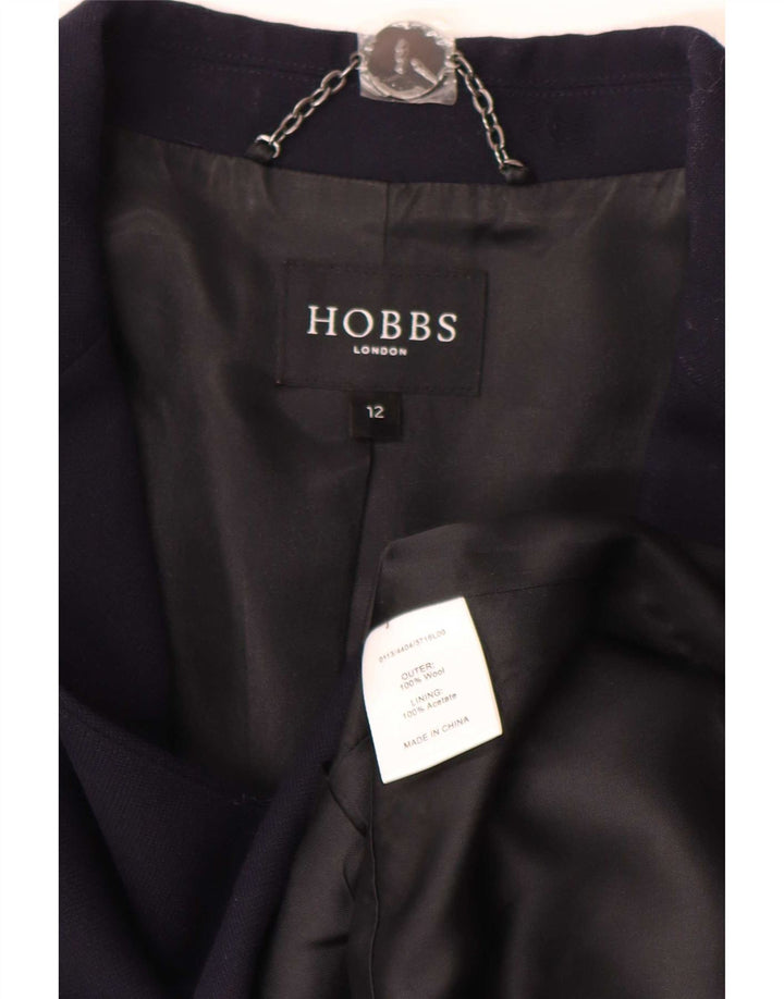 Giacca blazer da donna a 1 bottone Hobbs UK 12 media lana blu navy