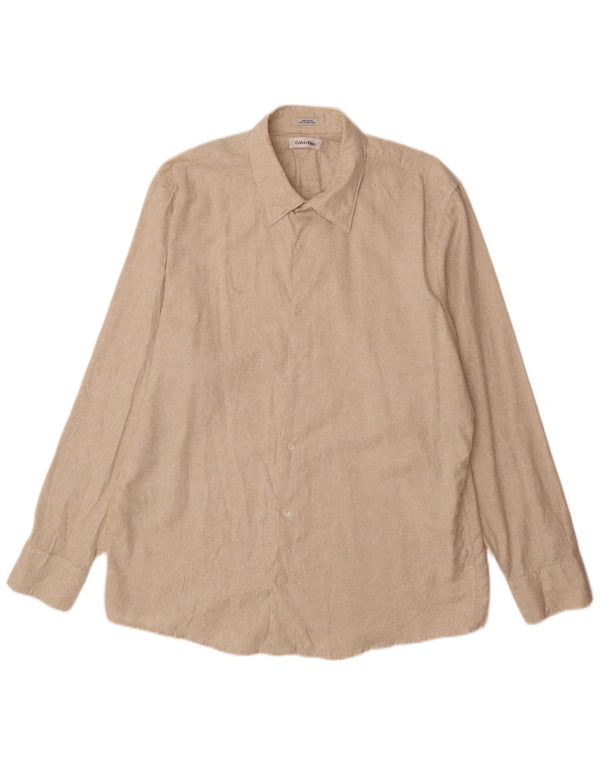 Camicia da uomo Calvin Klein XL Beige Paisley Cotton
