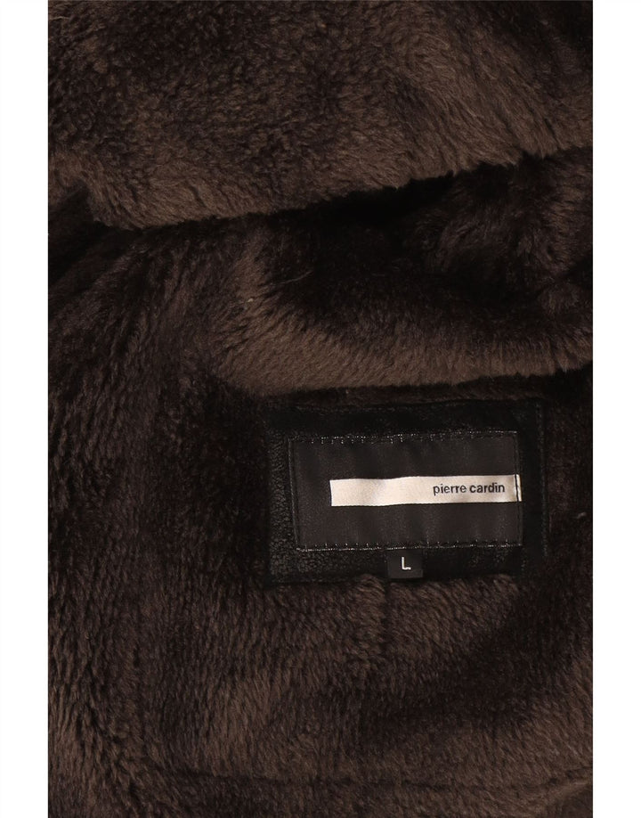 Pierre Cardin Herren-Sherpa-Blazer mit 2 Knöpfen, Gr. 40, Schwarz