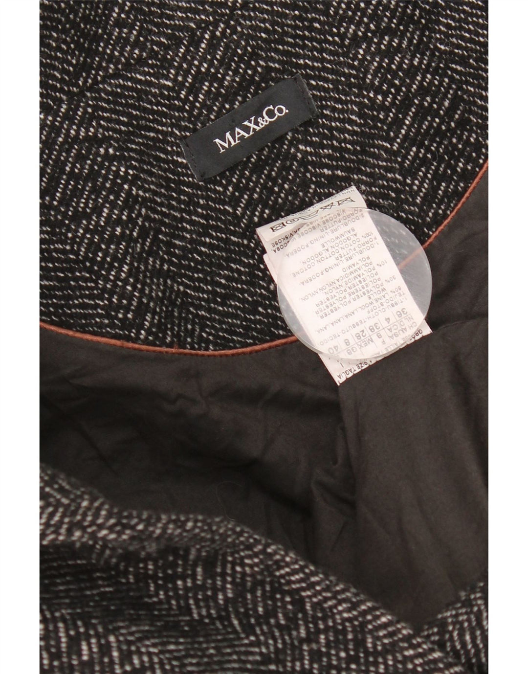 Max & Co. Womens Pea Coat UK 8 Small Black Sildebensuld