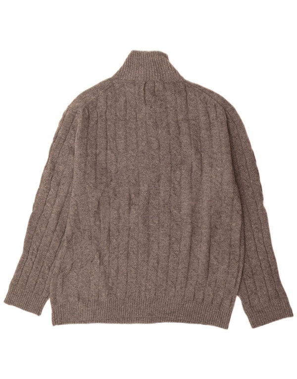 Gant férfi gombos nyakú pulóver 3XL szürke báránygyapjú