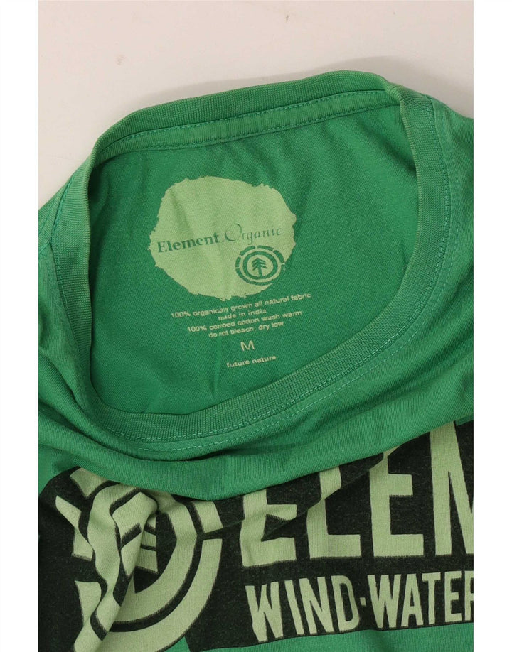 Element Ανδρικό γραφικό T-Shirt Top Μεσαίο πράσινο βαμβακερό