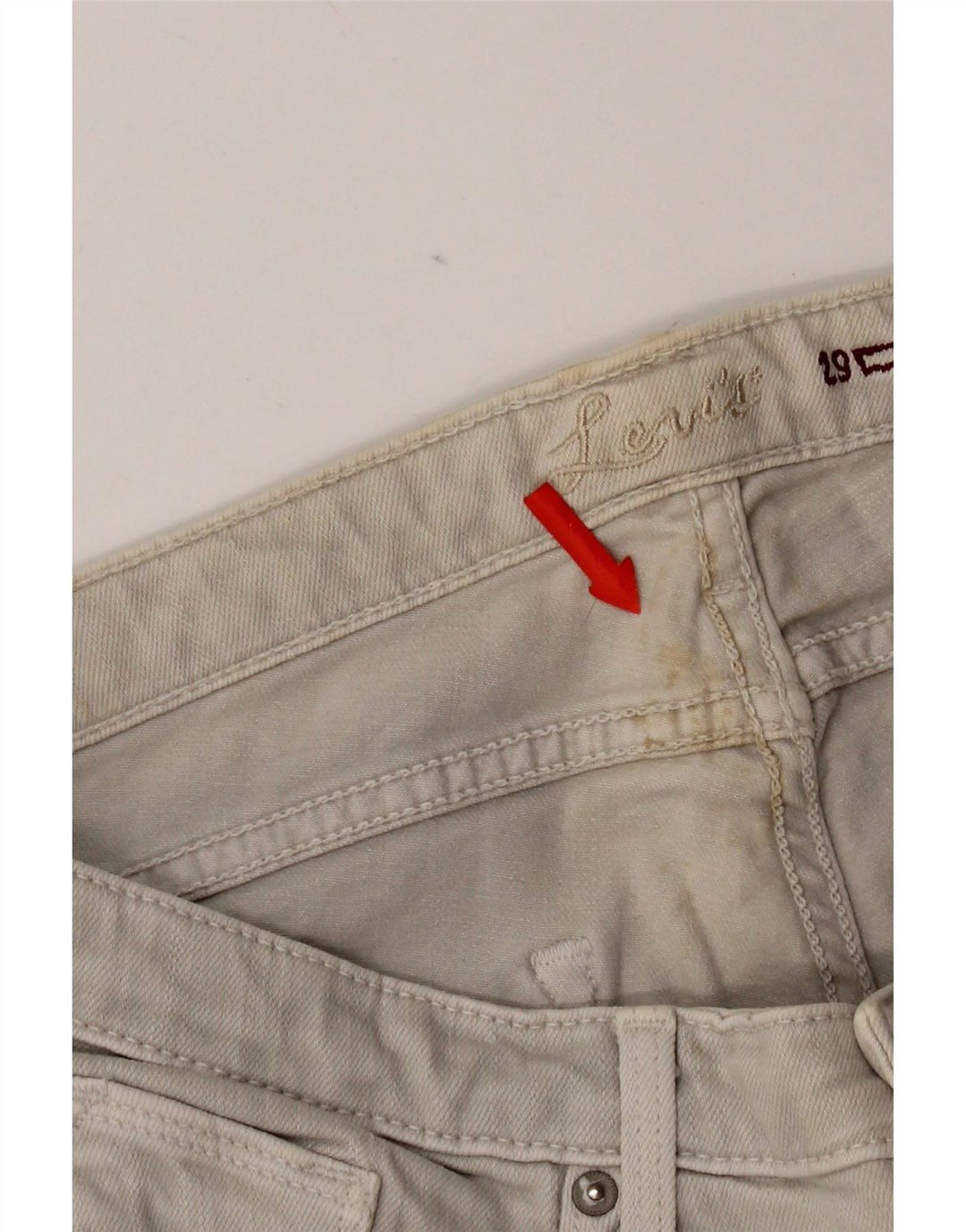 Levi's Womens Skinny Jeans W29 L34 Grey Cotton