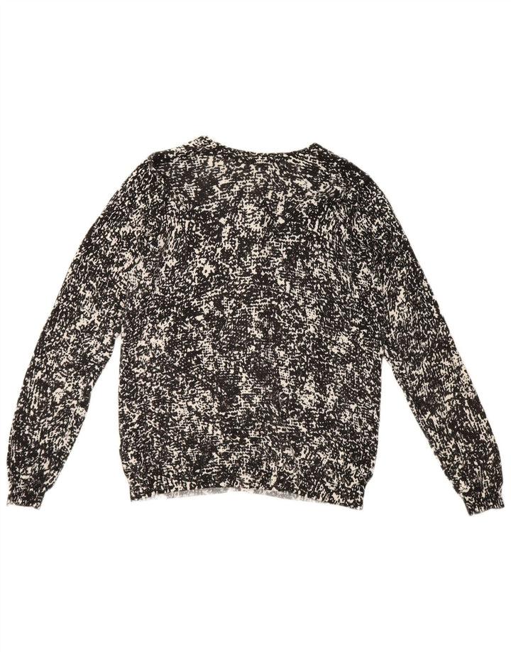 Marks & Spencer Pull cardigan à motif abstrait pour femme UK 16 Large Noir