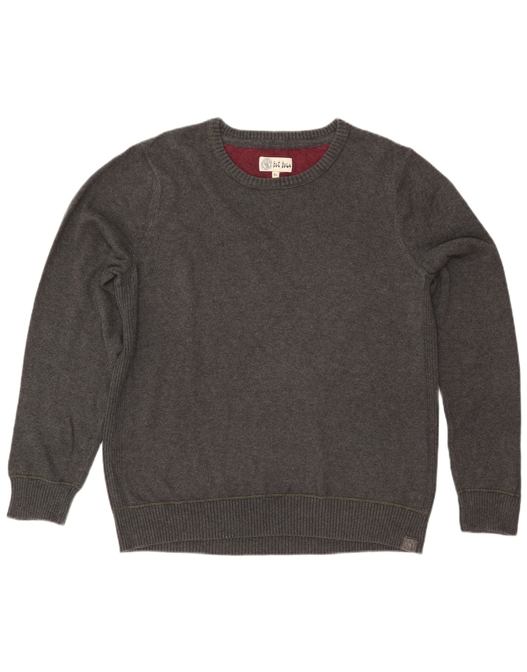 FAT FACE Mens Crew Neck Jumper Sweater XL Grey Cotton