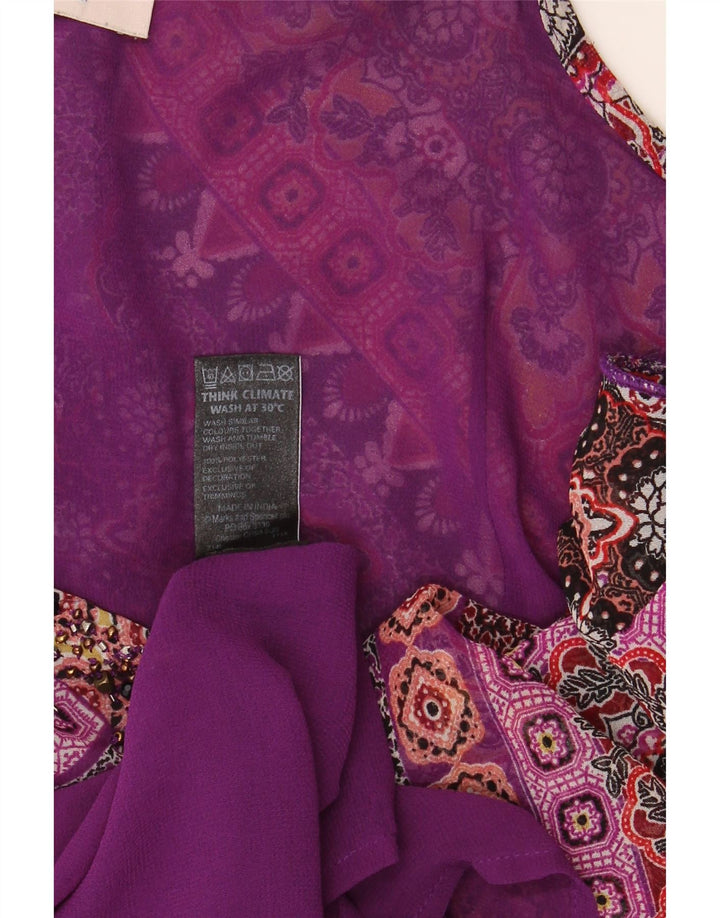Marks & Spencer Solkjole til kvinder UK 16 Stor flerfarvet blomsterpolyester