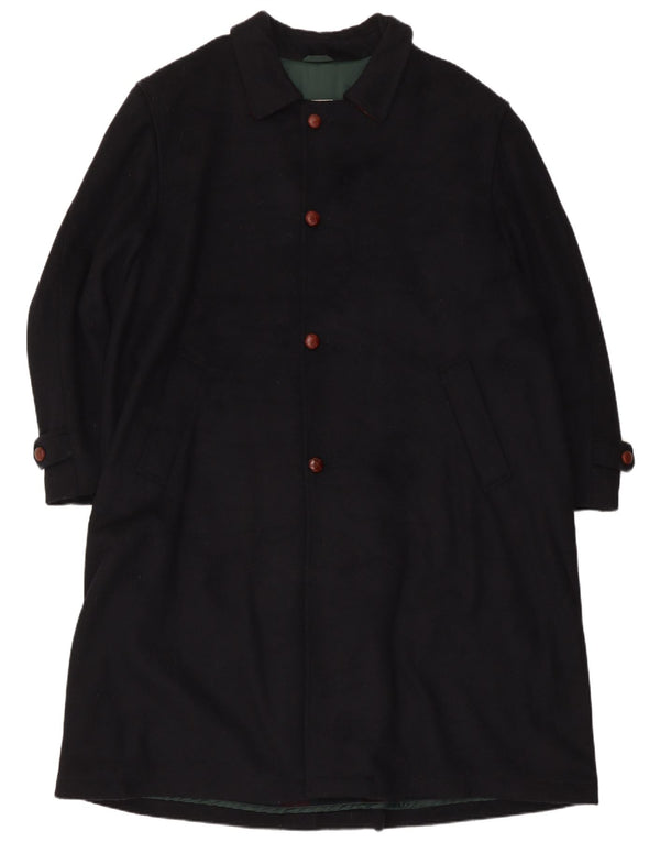 ETON BLUES Herrenmantel IT 54 2XL Marineblaue Wolle
