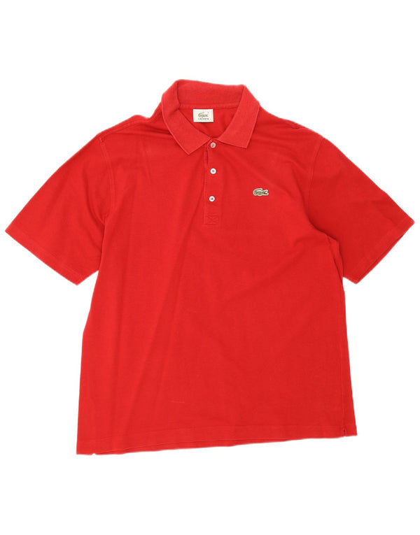 Lacoste Mens Polo Shirt Size 5 Large Red Cotton