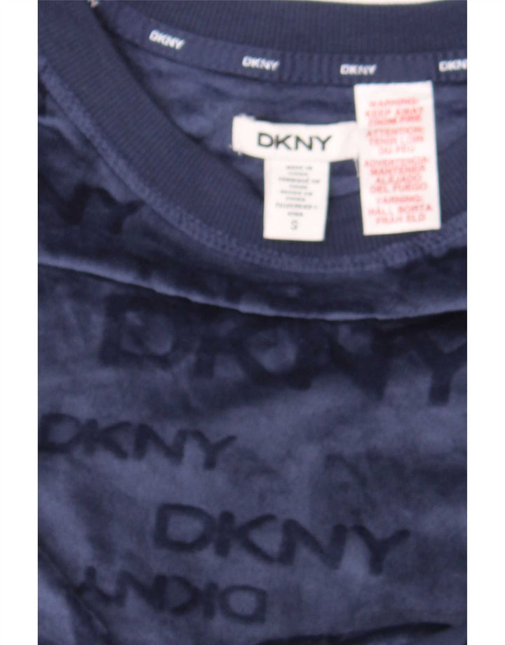 Dkny Damen-Sweatshirt in Übergröße mit Grafik, Gr. 10, Marineblau